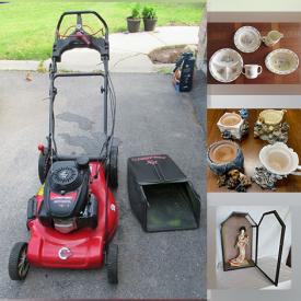 MaxSold Auction: This online auction features Lawn Mower, Trimmer, Air Hockey Game, Sony AM/FM/SW Radio, Metronome, Bunnykins Dishes, China Pieces, Boyd's Bears Figures, Glass Votives & Coasters, Pound Puppy Stuffed Animals, China – German, Wine Cooler Ice Bucket, Pewter Pieces, Geisha & display case, Kitchen Miscellaneous, Mortar & Pestle for Herbs and much more!